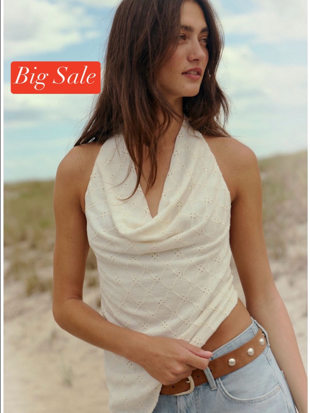 Free People - Eyelet Halter Top